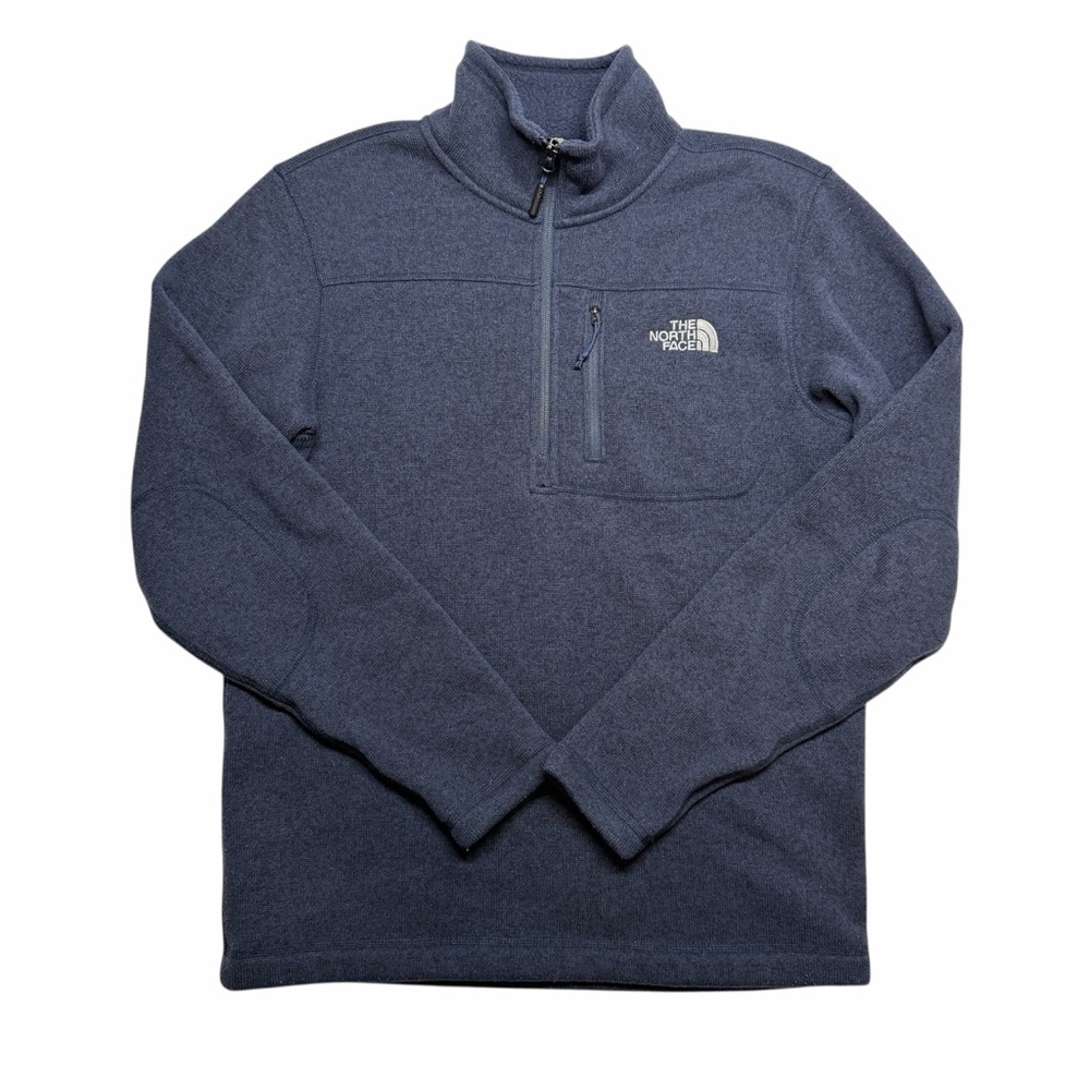 The North Face Gordon Lyons 1/4 Zip Fleece Pullover Men Small Navy Blue
